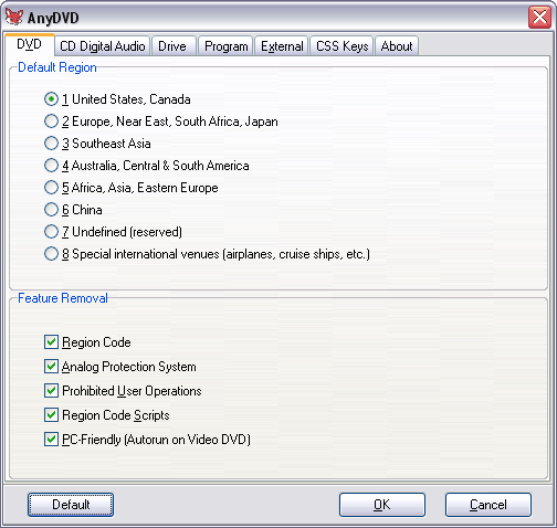 SlySoft AnyDVD - DVD Region Free and CSS Remover/Descrambler